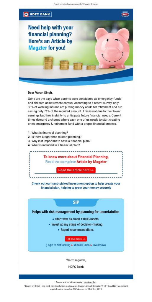 Services HDFC Financial Planning