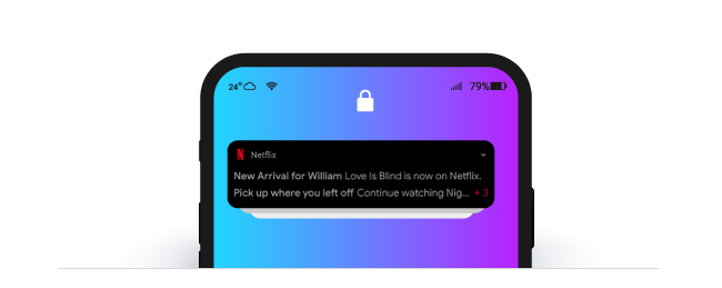 Netflix app push notification - mobile marketing example