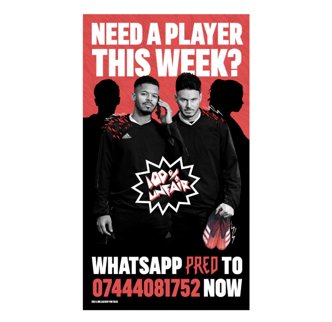 Adidas WhatsApp mobile marketing example
