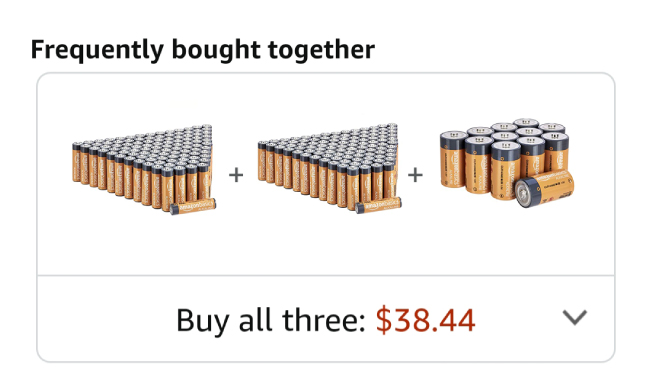 Amazon Cross-sell mobile marketing example