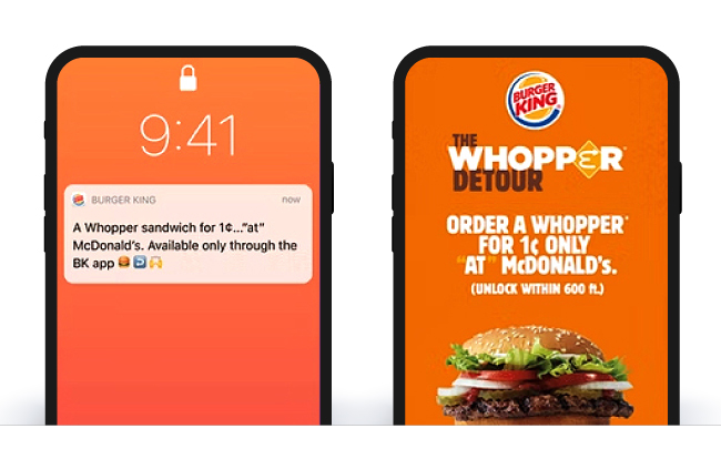 Burger King Geogencing - mobile marketing example