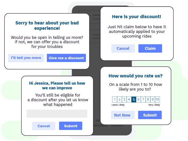Capture user feedback with no code