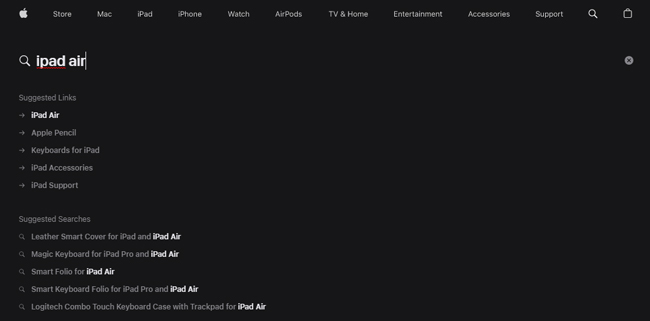 Search autosuggest powered in action a la Apple