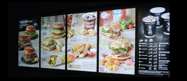 Mcdonald's smartly plans the layout of their menu board
