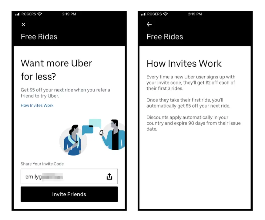 Offer an incentive-Uber