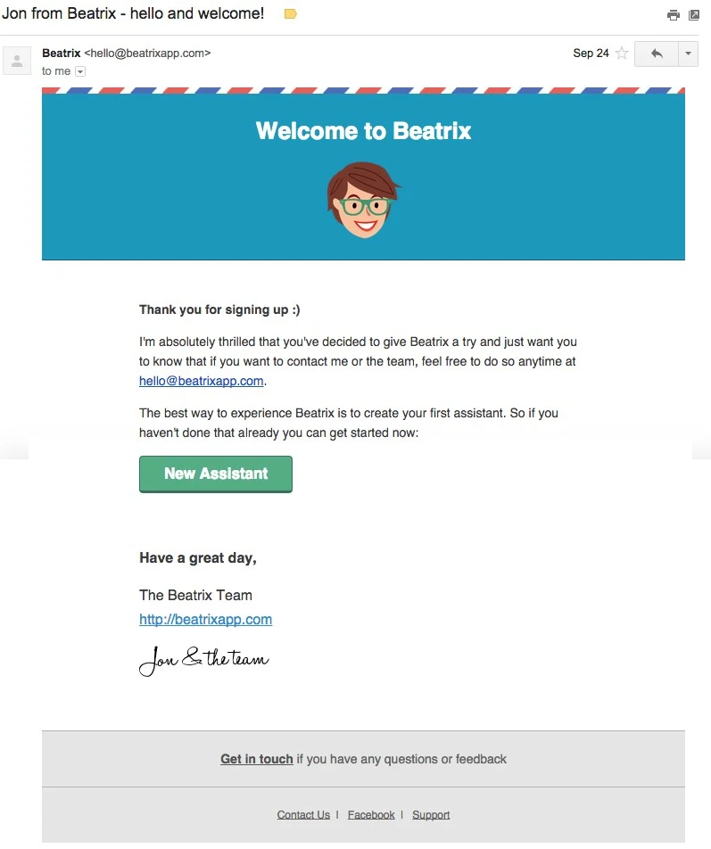 beatrix-welcome-email