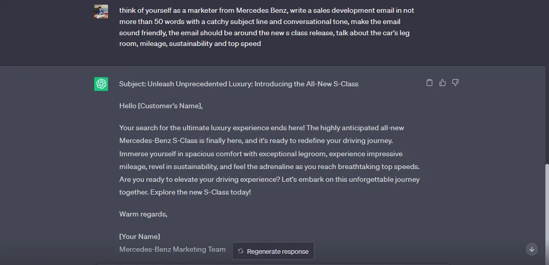 The power of ChatGPT in creating marketing emails