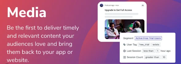 benefits of push notification - media companies - Netcore