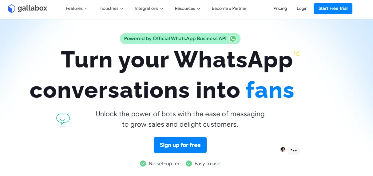 Gallabox Whatsapp chatbot platform - Netcore