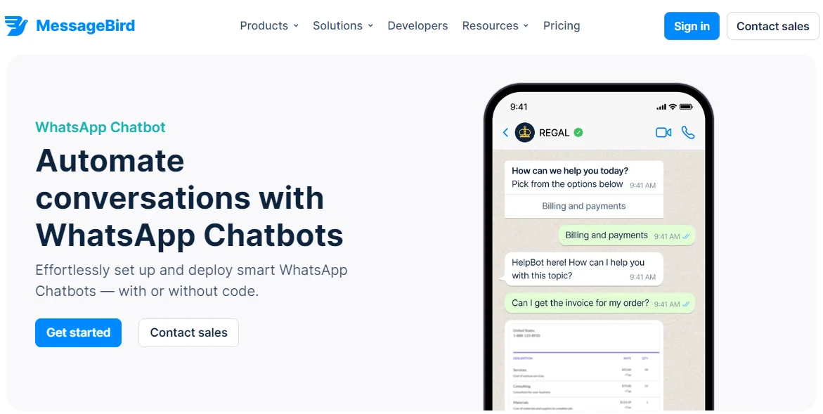 MessageBird Whatsapp chatbots - Netcore
