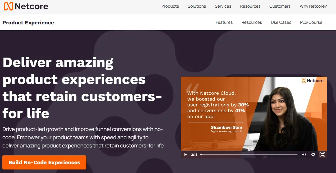 Netcore's Product Adoption Software