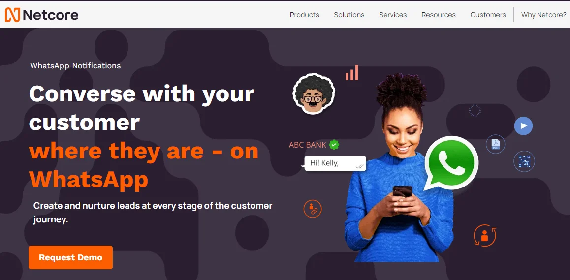 Netcore's Whatsapp chatbot for ecommerce