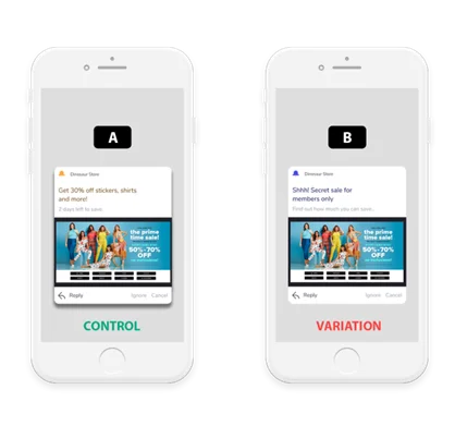 Push notification ab testing for startups - Netcore