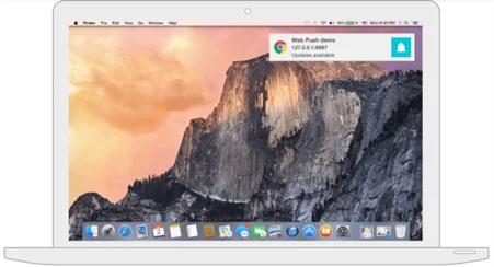 Push notification on desktop for startups - Netcore