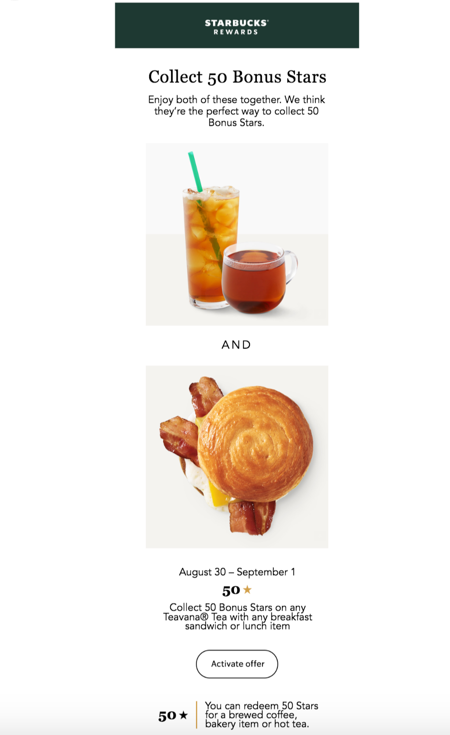 Starbucks email design - Netcore