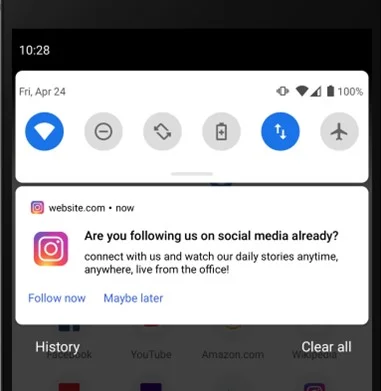 Social media notification - Netcore