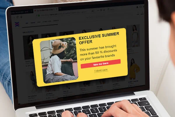 Displaying exclusive summer offer