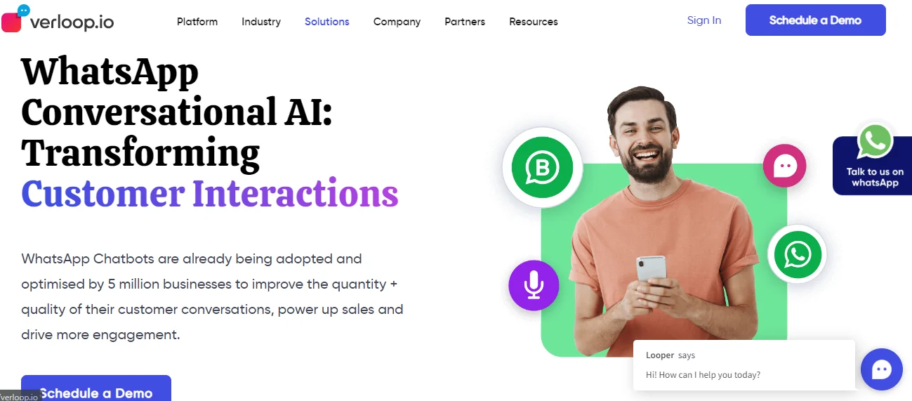 Verloop Whatsapp chatbots - Netcore