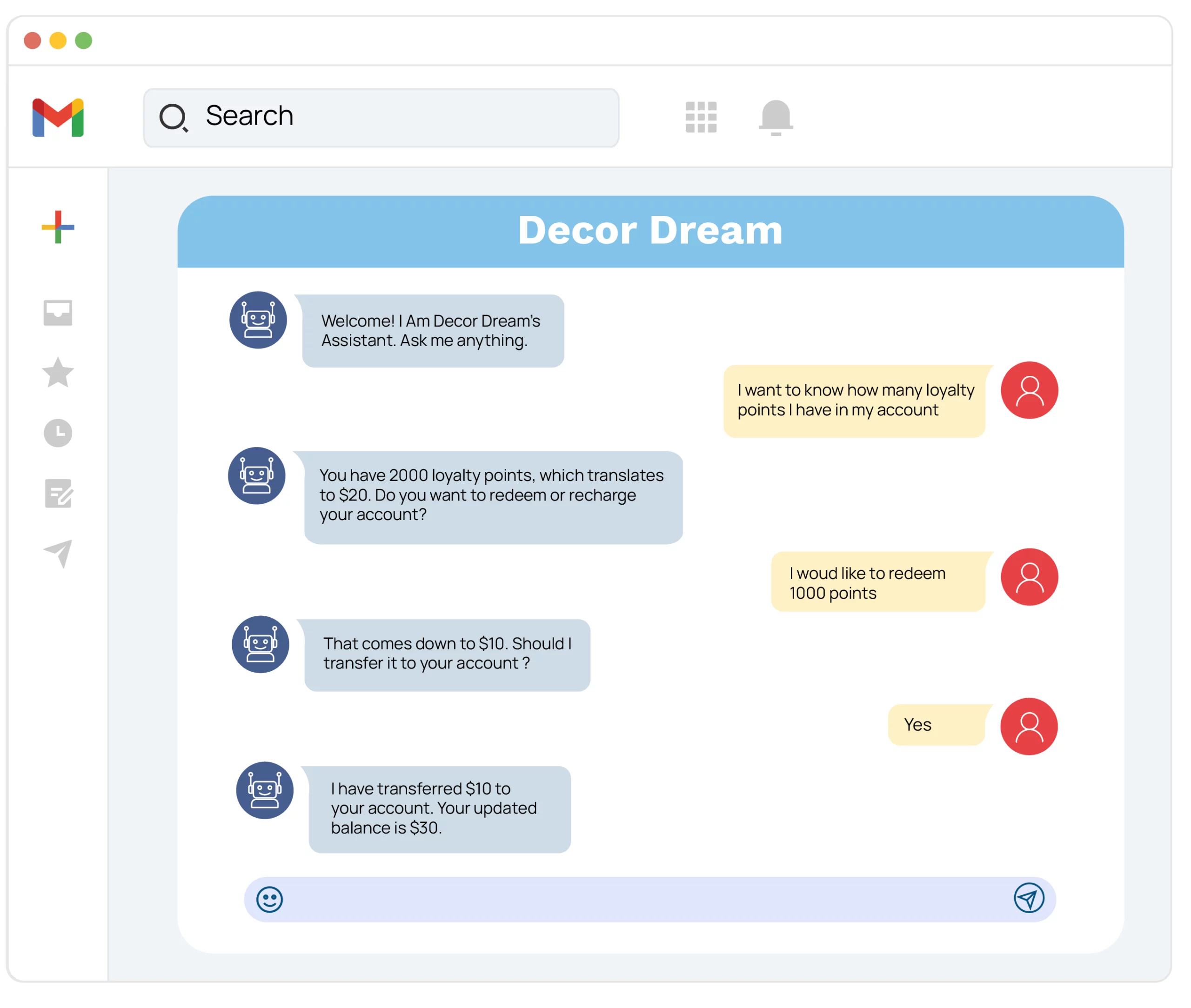 Embedded AI-powered chatbots inside emails powered by Inbox Commerce