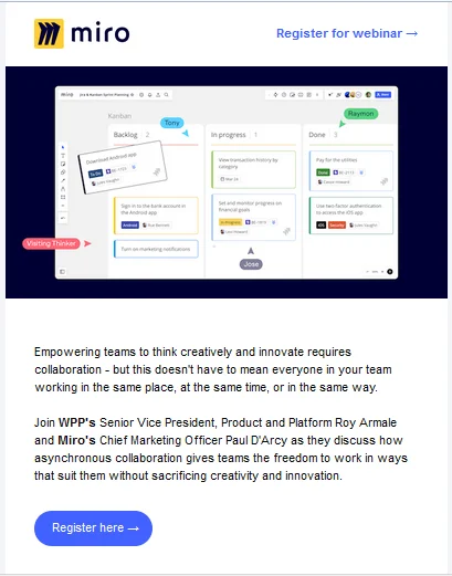 Miro webinar registration - Netcore