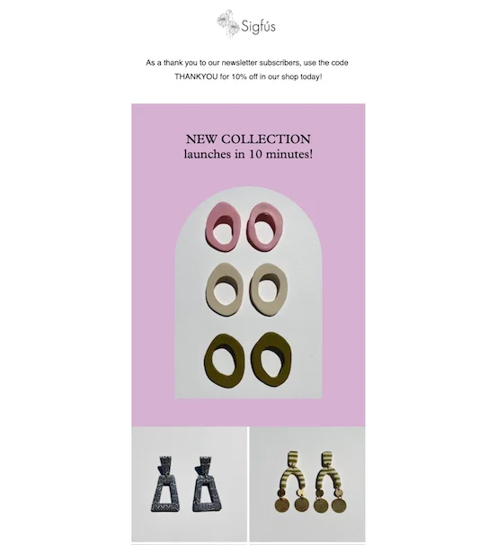 Sigfus product launch email template - Netcore