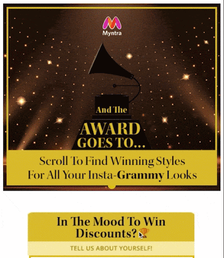 Myntra: Interactive email campaign | Netcore