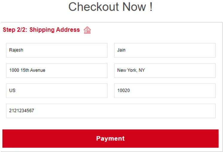 Shipping address - Check outs - Netcore