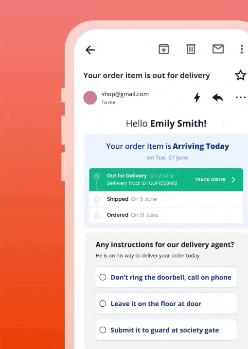 Real-time delivery tracking powered by Inbox Commerce