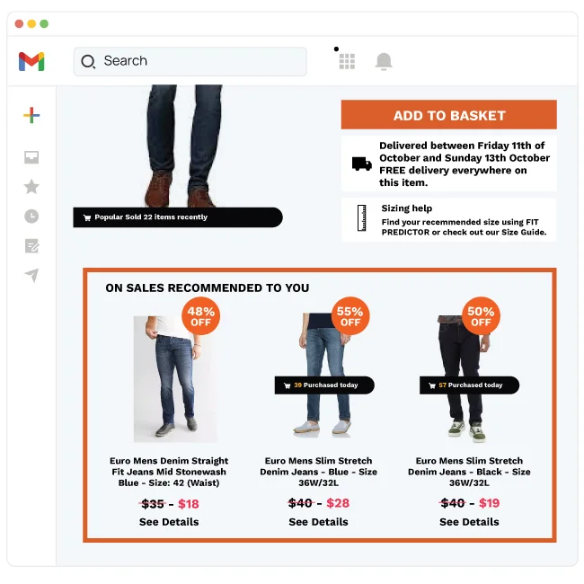 Accessory Pairings within emails to increase AOV - Netcore