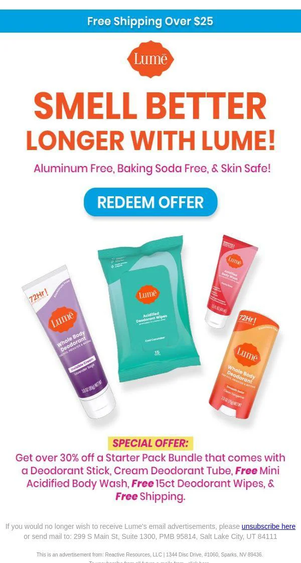 Free shipping email experience