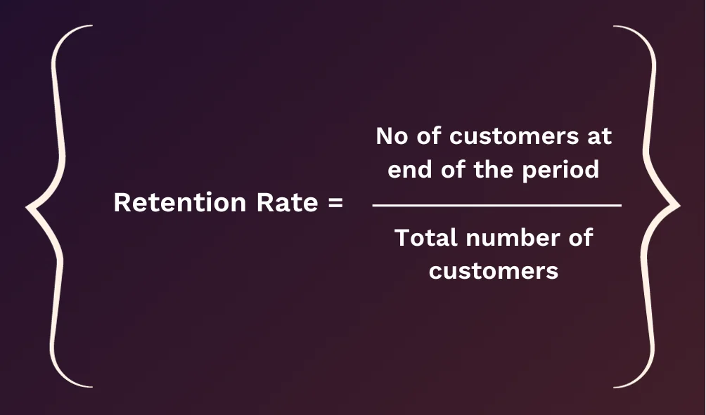 retention rate formula - customer engagement metrics