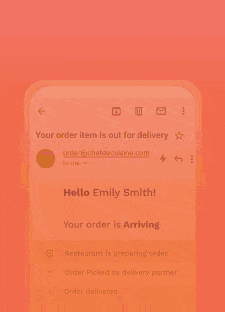 Live order tracking powered by Netcore's Inbox Commerce