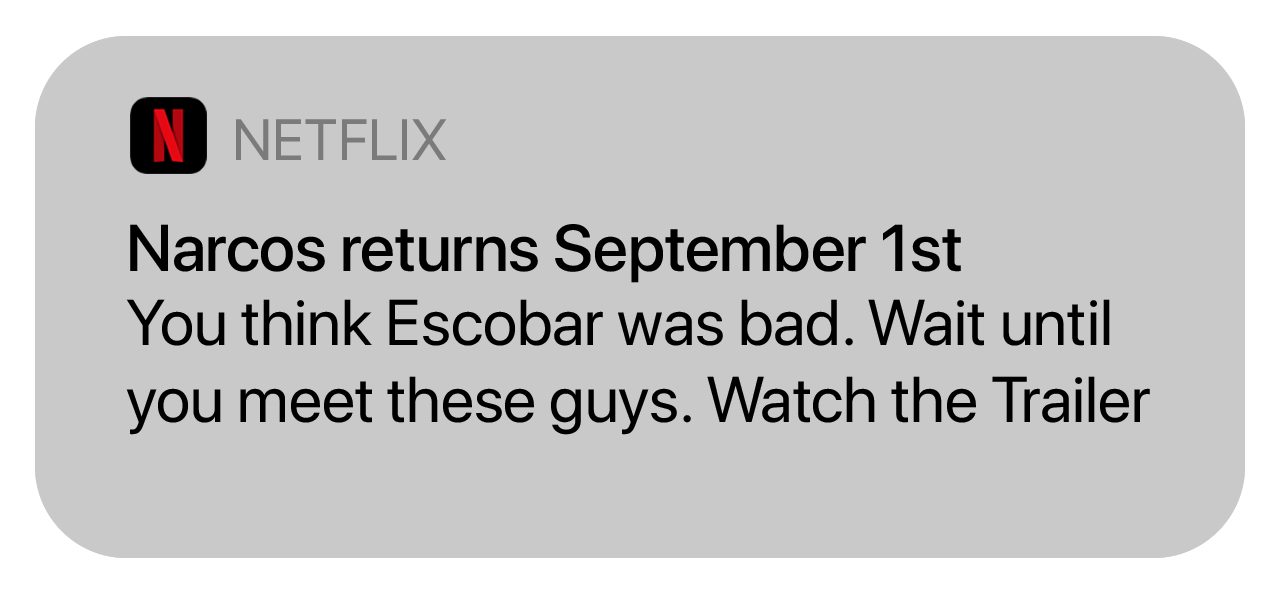 new alert push notification example | Netcore