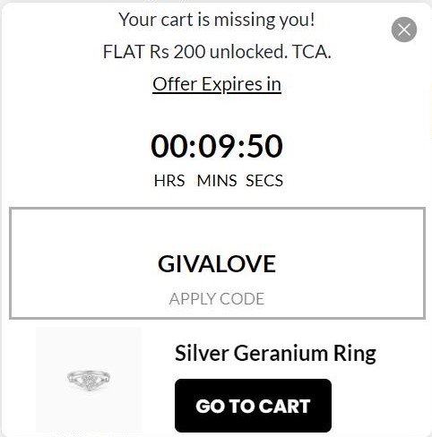 abandoned cart web push notification