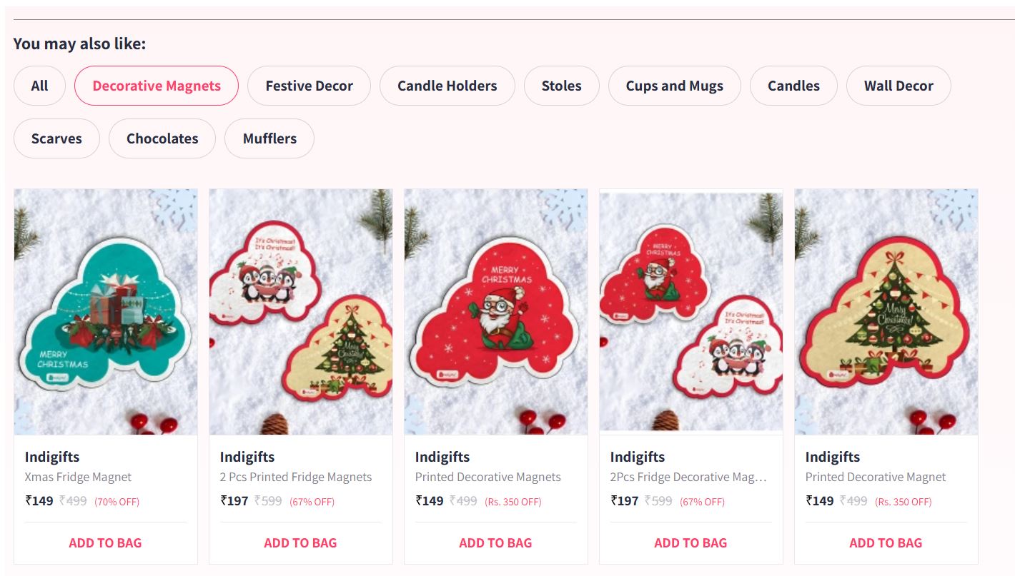 Myntra in-cart recommendations - personalization