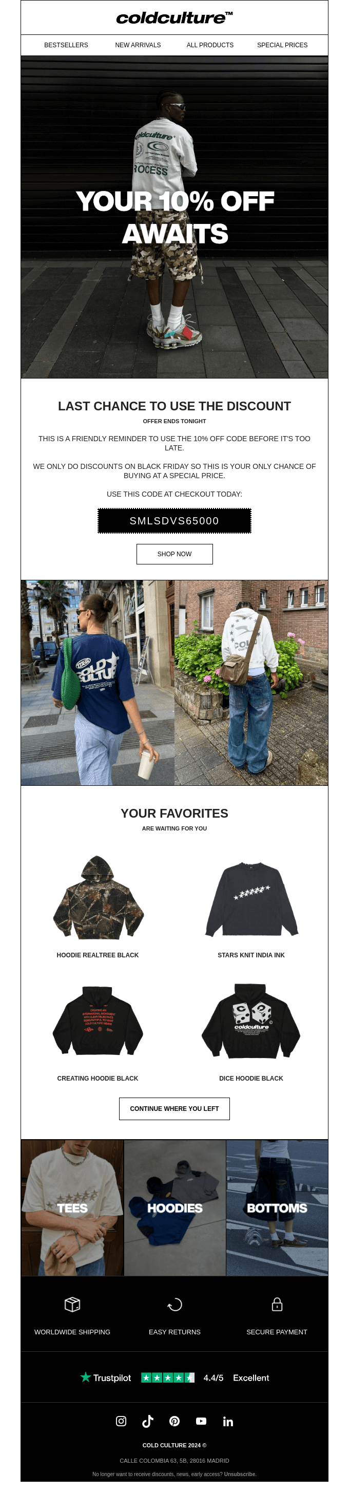 Medley Abandoned Cart Email Example