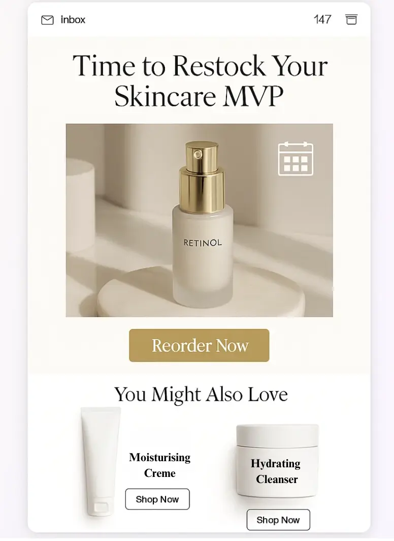 An example of a price drop email 