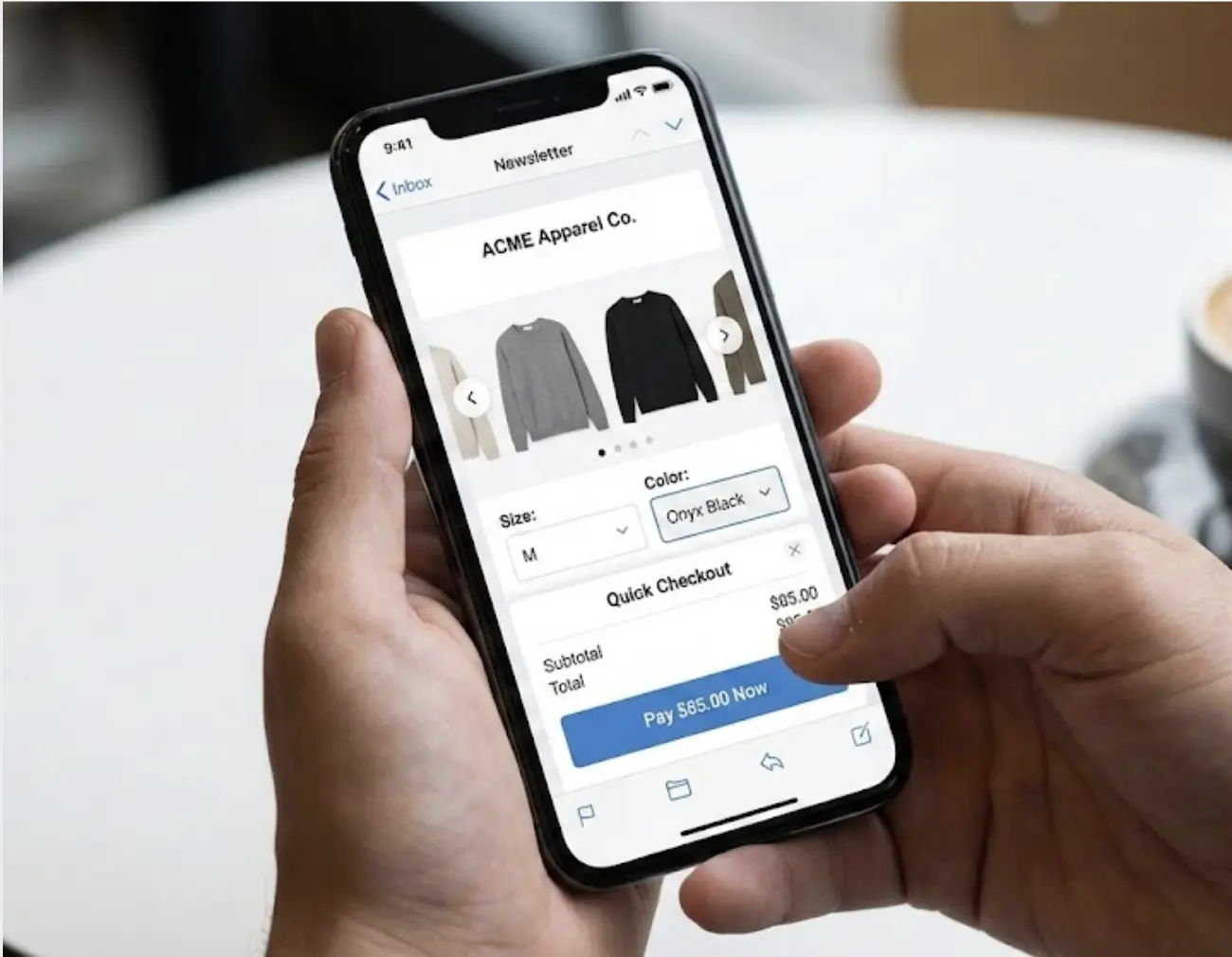 Shoppable Emails