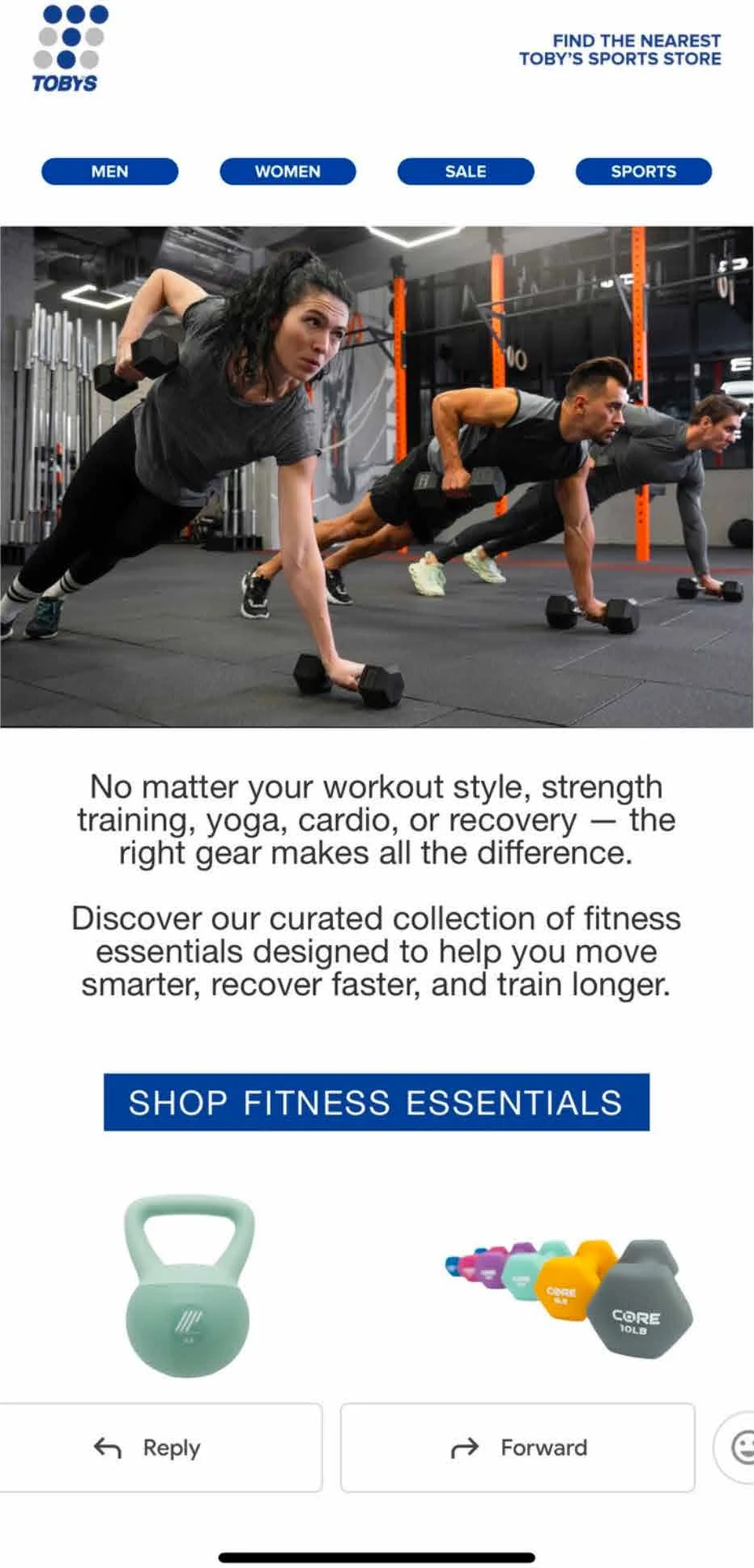 Strategy Tobys Fitness Essentials Email